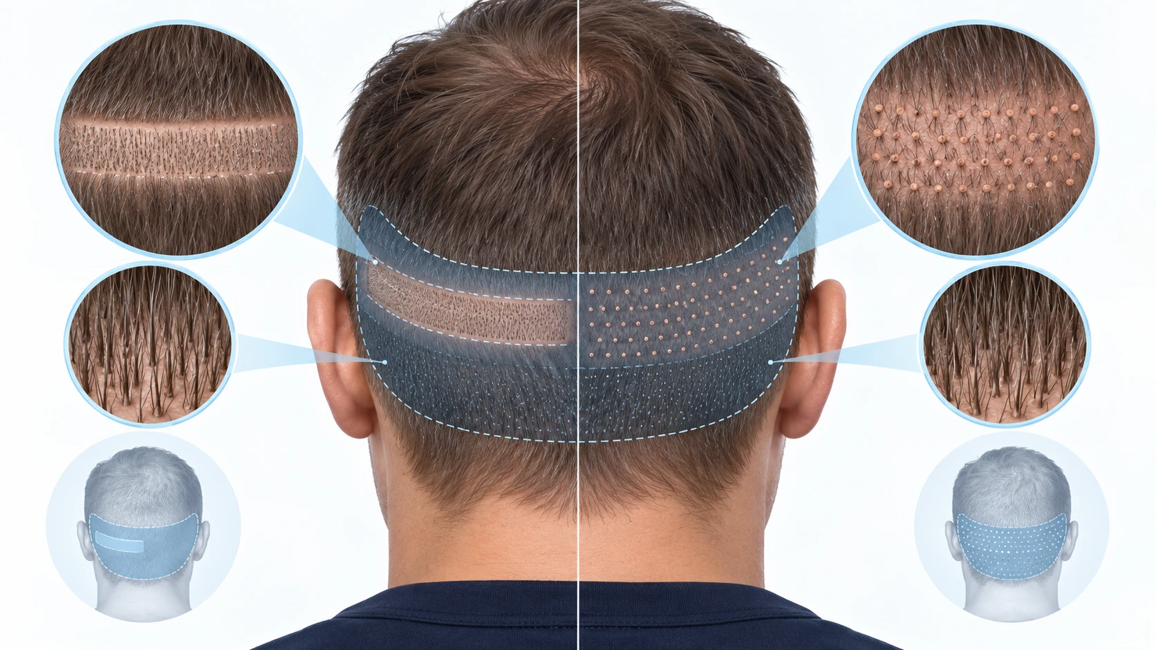 Clinical planning of a hair-transplant donor area
