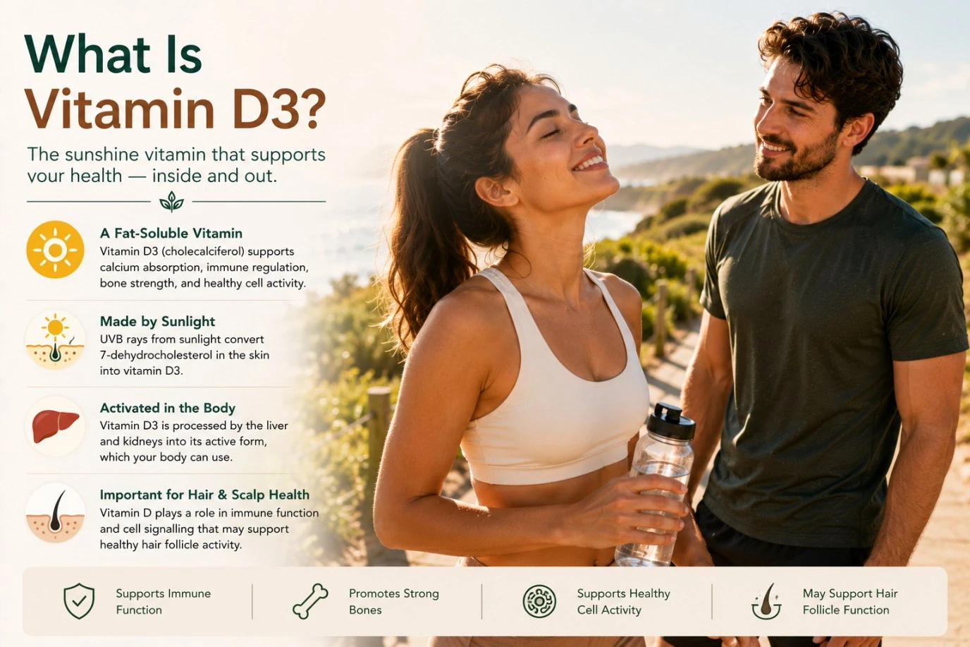 How vitamin D3 is produced and used by the body